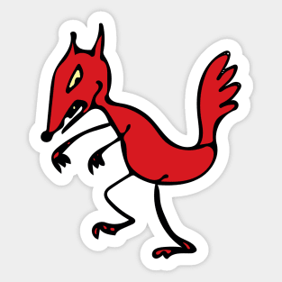 FOXY MCFOX, THE FOXIEST FOX IN ALL OF FOXTOWN! illustration Sticker